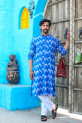 MLS Cotton Ikat Printed Kurta