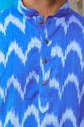 MLS Cotton Ikat Printed Kurta