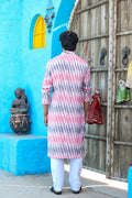 MLS Cotton Ikat Printed Kurta