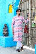 MLS Cotton Ikat Printed Kurta