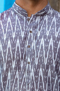 MLS COTTON IKAT PRINTED KURTA