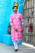 MLS Cotton Ikat Printed Kurta