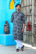 MLS Cotton Ikat Printed Kurta