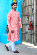 MLS Cotton Ikat Printed Kurta