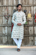 MLS Cotton Ikat Printed Kurta