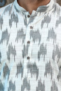 MLS Cotton Ikat Printed Kurta