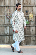 MLS Cotton Ikat Printed Kurta