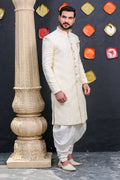 MLS JACQUARD SILK SHERWANI 1 Pcs