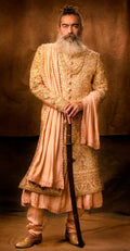 Mls Embroidered Sherwani 3Pcs