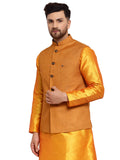 MLS Cotton Jute Nehru Jacket