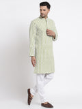 MLS Premium Cotton Chikan Kurta Pajama