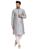 MLS Dupion Silk Self Weaved Kurta Pajama
