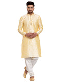 MLS Dupion Silk Self Weaved Kurta Pajama