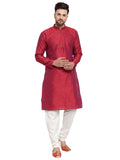 MLS Dupion Silk Self Weaved Kurta Pajama