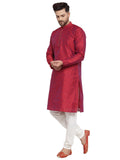 MLS Dupion Silk Self Weaved Kurta Pajama