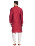 MLS Dupion Silk Self Weaved Kurta Pajama