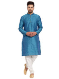 MLS Dupion Silk Self Weaved Kurta Pajama