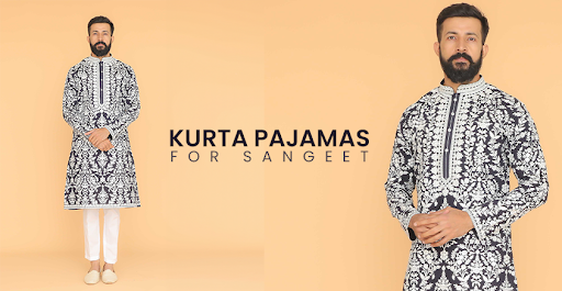 Grooving to the Right Style:  Printed Kurta Pajama from Mohanlal Sons