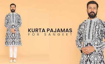 Grooving to the Right Style:  Printed Kurta Pajama from Mohanlal Sons