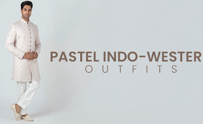 Indo-Western Pastel Outfit Ideas for Engagement