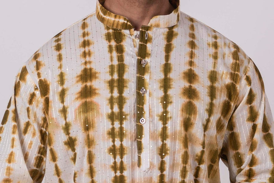 MLS EMBROIDERED KURTA PAJAMA