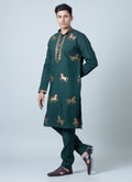 MLS EMBROIDERED KURTA PAJAMA
