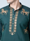 MLS EMBROIDERED KURTA PAJAMA