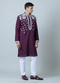 MLS EMBROIDERED KURTA PAJAMA