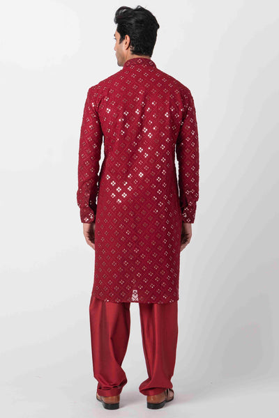 MLS EMBROIDERED PATHANI SUIT