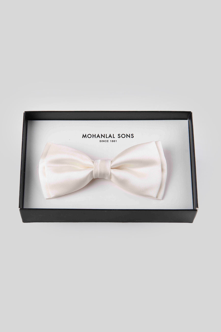 MLS Cream Solid Bow Tie