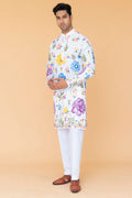 MLS EMBROIDERED KURTA PAJAMA