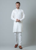 MLS EMBROIDERED KURTA PAJAMA 2 PCS