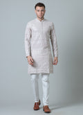 MLS EMBROIDERED KURTA PAJAMA 2 PCS