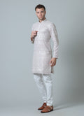 MLS EMBROIDERED KURTA PAJAMA 2 PCS