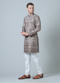 MLS EMBROIDERED KURTA PAJAMA 2PCS