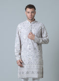 MLS EMBROIDERED KURTA PAJAMA 2PCS