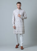 MLS EMBROIDERED KURTA PAJAMA 2PCS