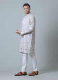 MLS EMBROIDERED KURTA PAJAMA 2PCS