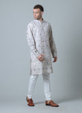MLS EMBROIDERED KURTA PAJAMA 2PCS