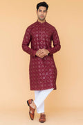 MLS EMBROIDERED KURTA PAJAMA