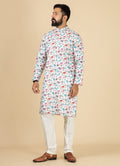 MLS PRINTED KURTA PAJAMA 2PCS