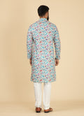 MLS PRINTED KURTA PAJAMA 2PCS