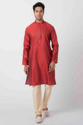MLS ART SILK KURTA PAJAMA