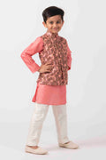 PRINTED KIDS KURTA JACKET SET