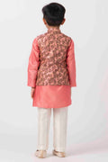 PRINTED KIDS KURTA JACKET SET