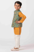 PRINTED KIDS KURTA JACKET SET