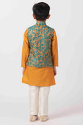 PRINTED KIDS KURTA JACKET SET