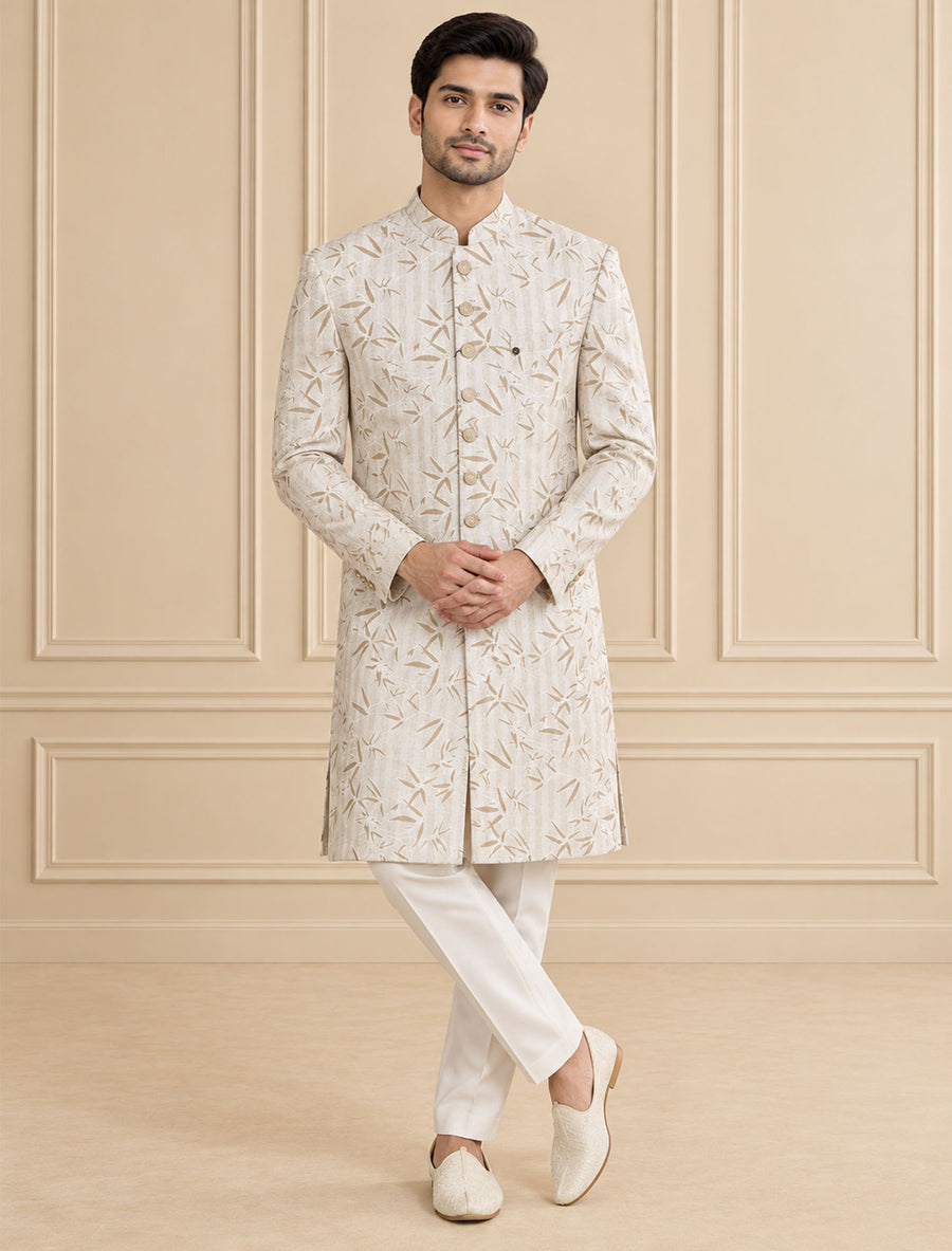 Silk Blend Printed Indo Western 2Pc Bahaar