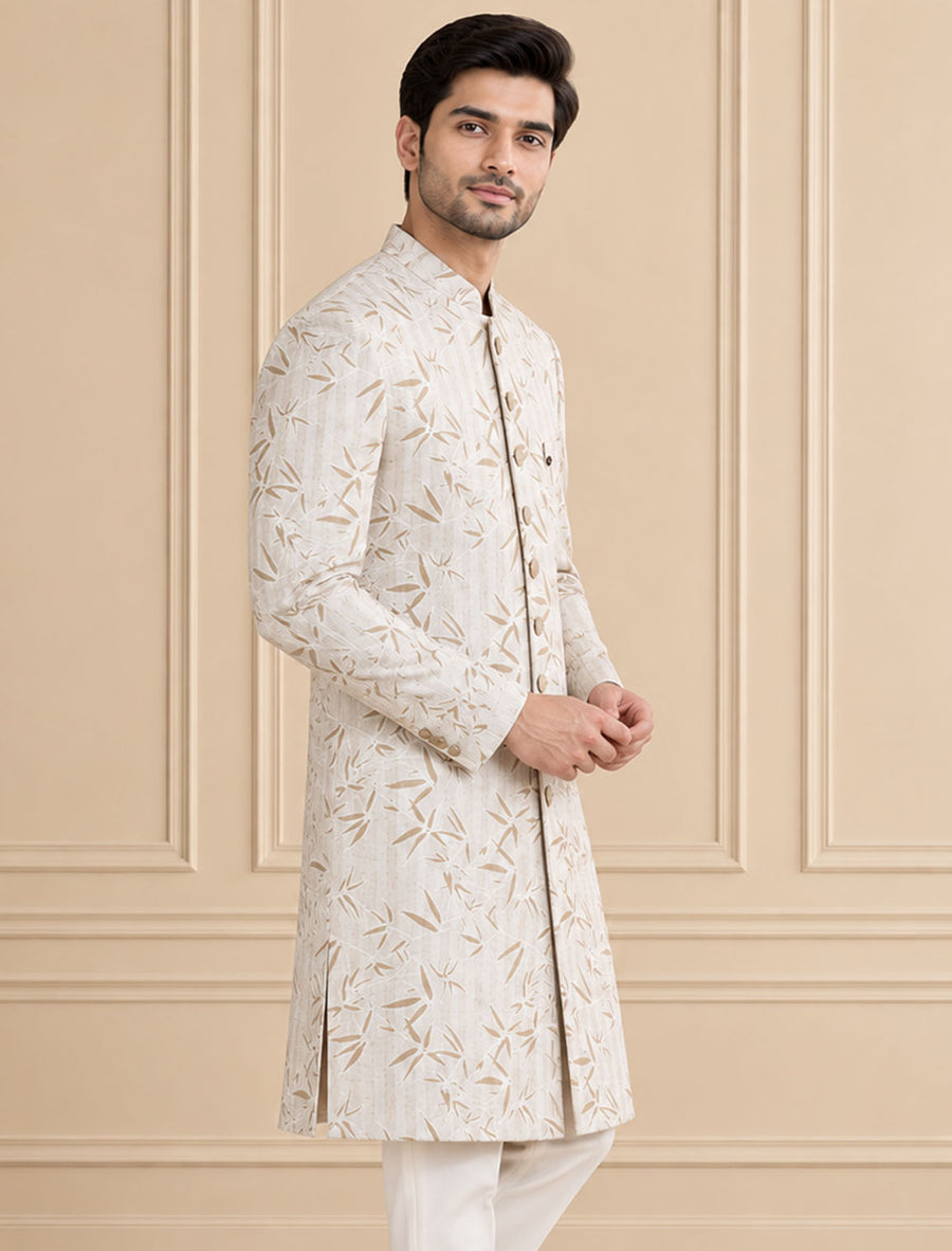 Silk Blend Printed Indo Western 2Pc Bahaar