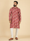 MLS PRINTED KURTA PAJAMA 2PCS